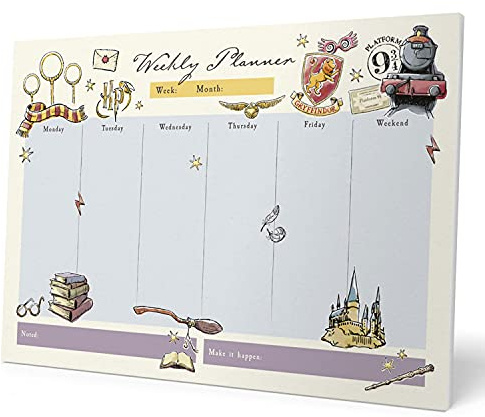 Grupo Erik - Bloc Notes A4 Harry Potter, Semainier | Sous-Main Bureau, Planner Hebdomadaire | Papeterie de Bureau, To Do List, Blocs Mémo, Fournitures Scolaires