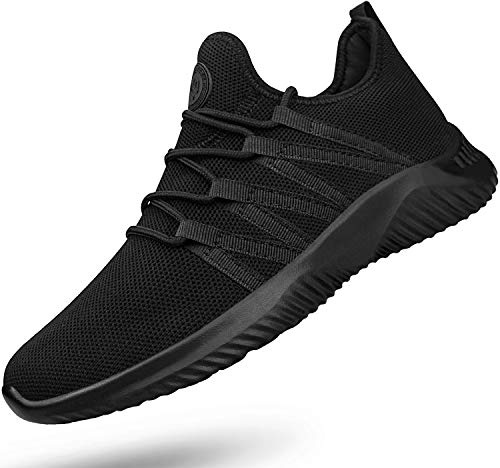 Feethit Mens Slip On Running Shoes Breathable Lightweight Comfortable Fashion Non Slip Sneakers for Men New Black05 Size 11