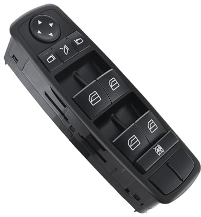 KAOLALI Interruttore alzacristalli per finestrino per Mercedes Benz W164, GL320, GL350, GL450, ML320, ML350, ML450, ML500, R320, R350 - Pulsante Nero Manopola - OEM