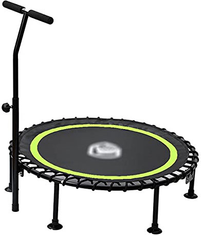 Freizeit-Trampoline, Aerobic Fitness Rebounder mit Balken, Tragbares Indoor-Trampolin In Einem Home Gym Oder Garten (Color : Green)