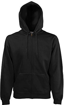 Fruit of the Loom - Hooded Sweat Jacket - Modell 2013 / Black, 4XL 4XL,Black