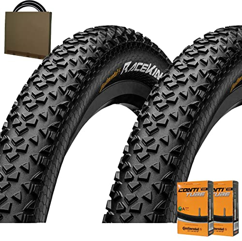 Continental MTB Reifen Race King 27,5x2.00 | 50-584 schwarz + SV Schlauch (Set 2 Stück)