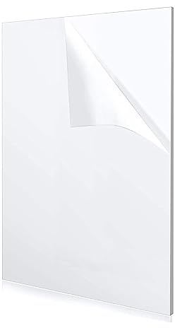 TSKDKIT A2 Clear Acrylic Sheet 4.5mm Large Acrylic Board A2 Plastic Sheet Board 59 x 42cm Plastic Panel Sheets for Craft DIY, Painting, Shelve etc