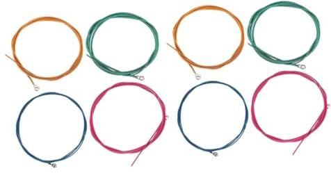 ibasenice 8stücke Bunte Bass-saiten Aus Nickellegierung Langlebige Bass-saiten Für Akustische Instrumente Für Musiker Und Gitarrenliebhaber Ersatzsaiten Für Vielseitigen Einsatz