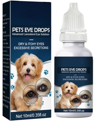 GNAUMORE Gouttes pour Les Yeux des Chats,Collyre Chien Yeux,PetGouttes pour Les Yeux des Chats et des Chiens,Tear Stain Remover Pet Eye Cleaner,Sûr et Efficace pour éliminer Les Taches de Larmes