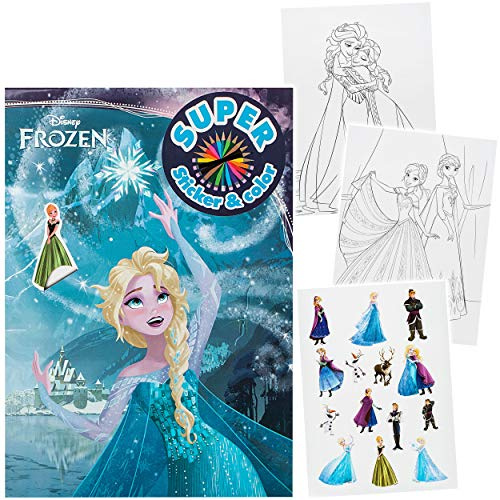 alles-meine.de GmbH großes XL Malbuch/Malblock - A4 - die Eiskönigin - Frozen - mit vielen Sticker & Aufkleber - 16 Seiten - Dickes Kindermalbuch - für Stifte & Wassermalfarben..