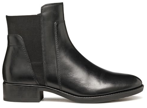 Geox D Felicity, Stivale alla Caviglia Donna, Nero, 38 EU