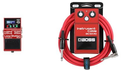 BOSS RC-5 Loop Station Pedal Bundle mit BOSS BIC-10A-RD Instrumentenkabel