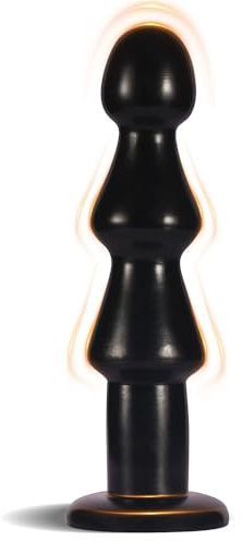 MACQIU Plug anal avec 3 Boules, Perles Anales femme gode plug, plug anal sex toys, Jouet Sexuel Butt plug pour homme femme, Chapelet Anal- Perle Anal - Boule Anal (Noir, M)