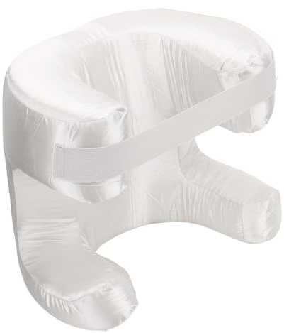 Aramox Almohada para Dormir Boca Abajo, Soporte de Espuma Viscoelástica, Diseño Ergonómico para Recuperación Después de Cirugía y Tratamientos de Belleza (WHITE)