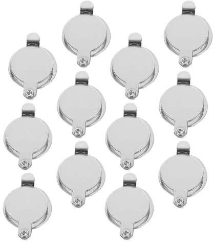 Lurrose 12pcs Copper Peephole Cover for Door Viewer, Universal Replacement Sturdy Construction Round Shape, Privacy Protection for Apartment and Private Homes, Modern Sleek Finish
