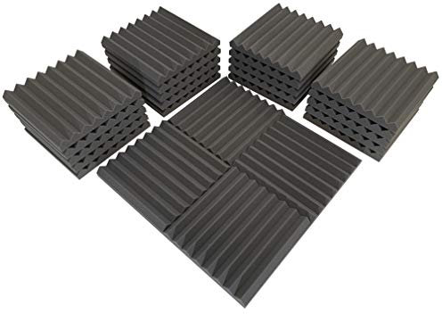 Advanced Acoustics 12 (305mm) Wedge Acoustic Studio Foam Treatment 24 Tile Pack 0.60 NRC Covering 24sqft (2.23m2)