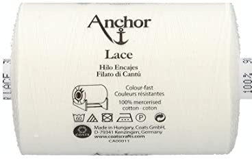 ANCHOR Bobbin spets garnspets, tjocklek: 30, löplängd: 900 m 2, 5 cm x 5 cm x 7 cm