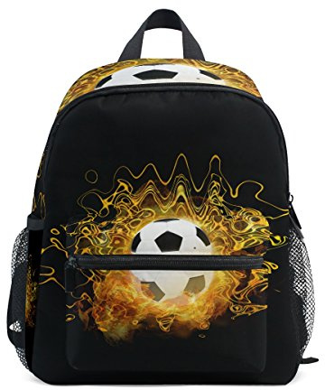 Montoj Sac de Voyage Unisexe pour Enfant Motif Football Jaune