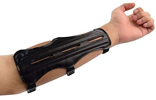 YLA Archery Arm Guards Forearm Safe Shooting Hunting Protecting Gears PU Black Color