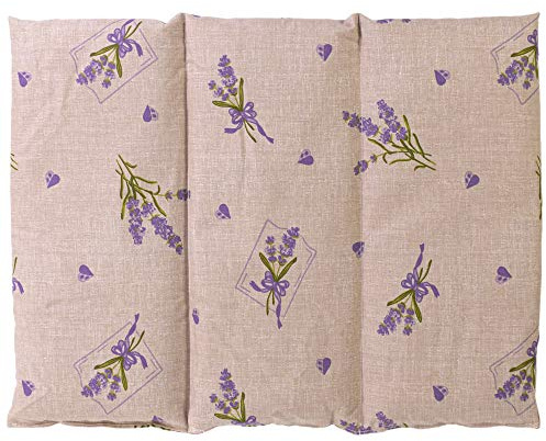 Coussin aux noyaux de cerises - Taille 40x30-3 compartiments - Champêtre romantique - Coussin thermique - Coussin aux graines - Compresse froide -