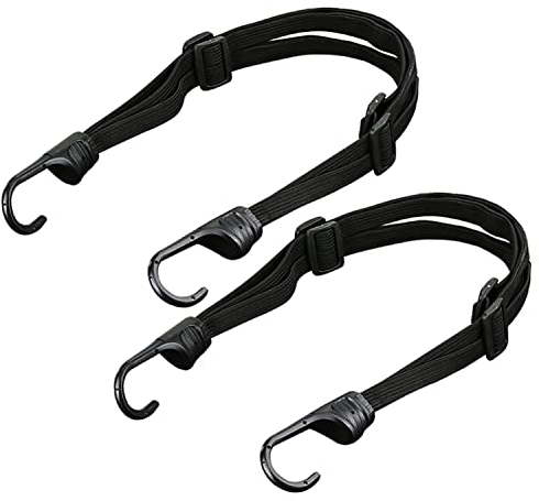 TaimeiMao 2 Stücke gepäckträger spanngurt,Fahrrad Spanngurt,spanngurte Motorrad gepäck,mit Haken Gepäckträger Spanngurt, Fahrrad Spanngurt Verstellbar für Gepäck,Fahrradgepäck 60cm-104cm Schwarz