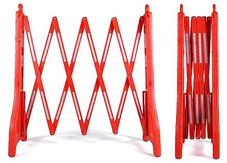 Expandierbare Mobile Barrikade, Versenkbarer Kunststoff-Verkehrszaun Für Den Außenbereich Tragbare, Wassergefüllte, Ausziehbare Sicherheitsabsperrung Erweiterbar Auf 8.2FT (Farbe : Rosso, Größe : 96