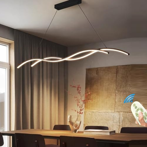 150cm Moderna Lámpara LED Lámpara Colgante 45W Comedor Lámpara de mesa Regulable Lámparas de Techo Para Cocina Salon Restaurante Altamente Ajustable Candelabro Colgantes Dormitorio Oficina Estudio Luz