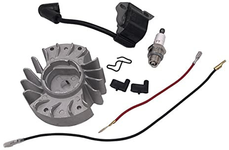 CHUIXISH Parti di ricambio per utensili elettrici esterni bobina di accensione volano Magneto Filo Spark Plug Kit Per MS180 MS170 MS 180 170 017 018 Parti per motosega per patio Prato Giardino