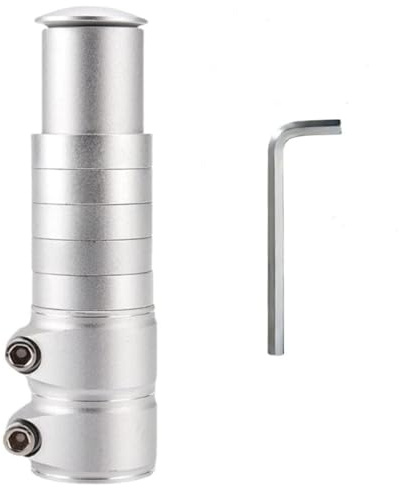 Elevador Manillar Bicicleta, Ajustable Potencia Manillar Elevador, Horquilla Extensión Potencia Mtb Elevador, Manillar Bicicleta Aluminio Para Mtb, Bicicleta Carretera, Bicicletas Ciudad (Plata)