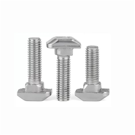 T-förmige Schraube/T-förmiger Bolzen aus Edelstahl 304 M6M8 (Color : Silver, Size : 10pcs M8X20)