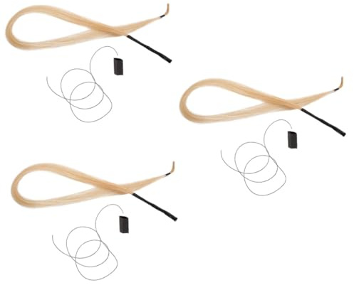 QUMIIRITY 3stücke Mongolisches Pferdehaar Für Erhu Violine Und Bögen Hochwertige Bogenhaare Für Saiteninstrumente Elastisch Und Langlebig Für Musiker Und Liebhaber