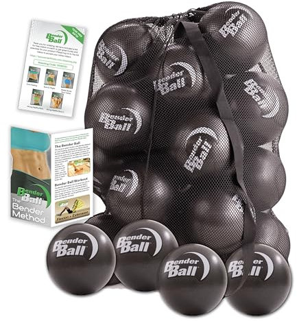 Club Pack: 25 Original Small Exercise Balls 9 Pilates + Mesh Bag (Black)