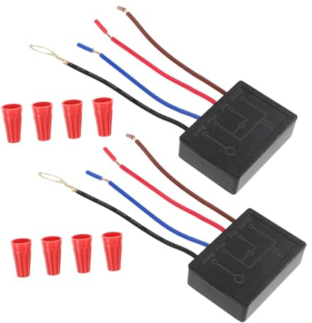 Angoily 3 Way Touch Control Module Replacement Kit for Lamps Includes 8 Caps and Sturdy Plastic Materials Suitable for DIY Touch Lamp Repair and Adjustable Light Switch