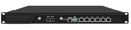 ANDAQI 1U Firewall Appliance 10GB, PFSense, OPNsense, VPN, Network Rackmount, Core I5 12400, RJ16, H61 / B660, 6 x 2.5GbE I226-V, 2 x SFP+ 82599ES, 32G RAM, 256G SSD