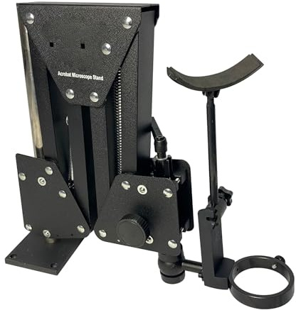Smycken mikroinlagd mikroskop 7X-4.5X flerriktad zoom, 10 x okular, 60-LED-ringljus, fjäderfäste 77 mm arbetsavstånd för precisionssmyckestillverkning och ädelstensinställning (77 mm konsol)