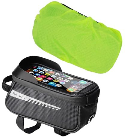 Duzapku Waterproof Bike Frame Bag with Waterproof Rain Cover