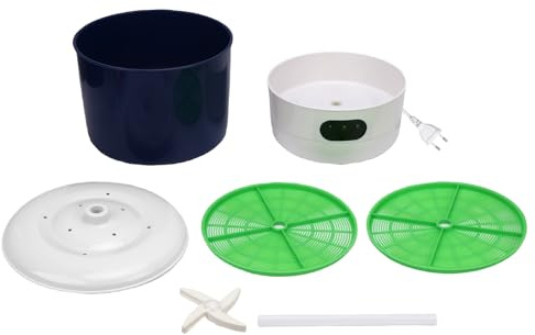Qcwwy Máquina de Brotes de Frijol, de Pulverización Giratorio de 360 ​​grados Kits de Cultivo de Germinador de Semillas Diseño de Bloque de Luz Fabricante de Brotes Circulación (Normativa europea