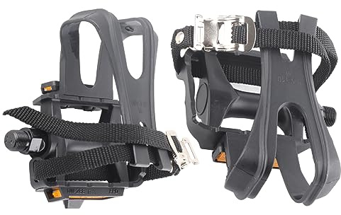 VBESTLIFE Mountainbikepedaler Hållbar Nylon Cykelpedaler Tåklämmor Remmar för FixieRoad Cykeltillbehör Passar Alla Ryttare