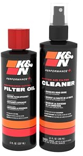 K&N Air Filter Cleaning Kit: Squeeze Bottle Filter Cleaner and Red Oil Kit; Restores Engine Air Filter Performance; Service Kit-99-5050