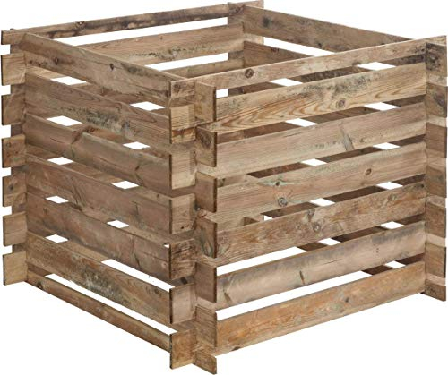Composteur en Bois traité 71 x 100 x 100 cm MezzitoL - 520L -