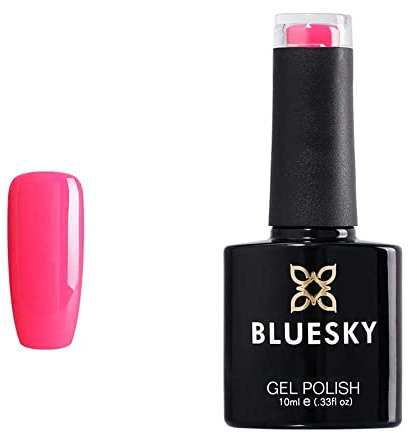 Bluesky Bluesky Gel Polish, Hot Pop Pink, 80519, 10 ml, Gel Soak Off Nail Polish, Pink, Neon, Deep (curing under UV/LED lamp required) Pack (x)