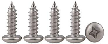 Drenky Vis M3 Autotaraudeuses à TêTe BombéE 100 Pièces M3 X 10 Vise Placo en Acier Inoxydable 304 Terrasse à Bois Cruciformes Filetage Complet Fixations