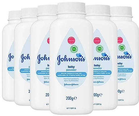Johnson's Baby Powder Talc Talcum Soft Skin Care Protect Bottles - Pack of 6 x 200 G