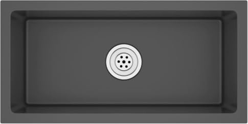 vidaXL Handmade Kitchen Sink Dining Room Plumbing Fixture Utility Waste Sink Under-Mount Kitchen Basin Black Stainless Steel