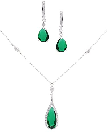 My Gold Damen Schmuckset Sterlingsilber 925 Silber Halskette Ohrringe 44cm Geschenkset Nadine MOD-04472