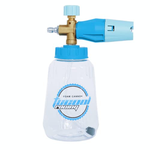 tucool racing Verstellbare Schaumkanone 1/4 Zoll Schnellverbinder, Schneeschaumkanone für Kärcher K2/K3/K4/K5/K6/K7, Autowaschschaumsprüher für Kärcher K1700 K1800 K1900 (transparent)