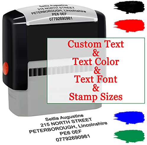 Benutzerdefinierte Briefmarken Personalisierte Selbstfärbende Adressstempel Kundenspezifische Tinte Stempel für Unternehmen mit Name Datum Unterschrift Rückkehr Adresse Label Stamper