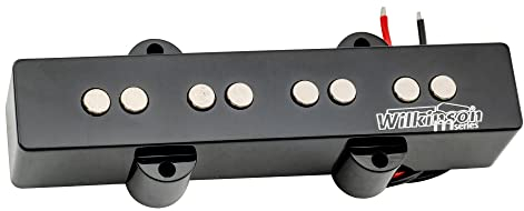 Wilkinson WOJB Vari Gauss Keramik 4-Saiter Jazz Bass Tonabnehmer Steg Pickup für JB Style E-Bass, Schwarz