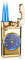 Briquet tempête à gaz - Double jet - En métal - Rechargeable - Idée cadeau pour hommes (sans gaz)