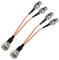 MEIRIYFA F-Typ Splitter Koaxialkabel, F Stecker auf Dual Buchse Adapter 50 Ohm TV Antenne 3-Wege RG316 Y TV Splitter Koaxialkabel für VCR Antenne Satellite (2 Stück)