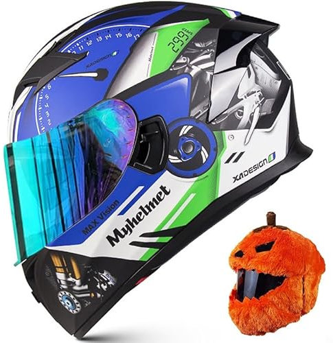 Modulare Helme, Leichter Integral-Motorradhelm Für Cruiser Scooter Moped Mit Helmüberzug, DOT/ECE-Zugelassen, Leicht, Für Erwachsene, Männer Und Frauen F,S=55~56CM