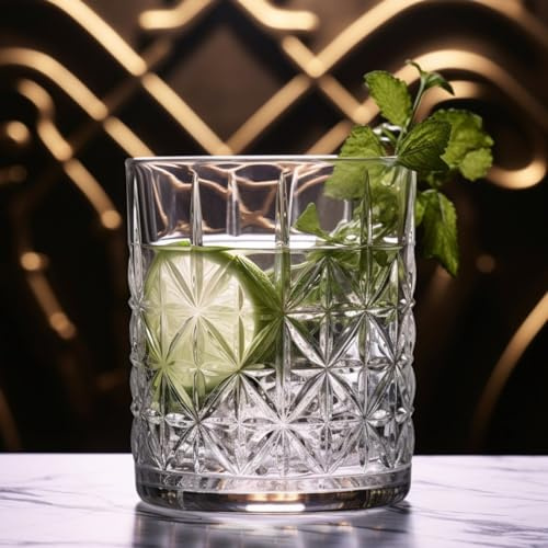 Bavary Lot de 6 verres à whisky, verres à eau, verres à cocktail anti-rayures 330 ml
