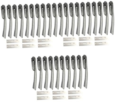 MAGICLULU 3 Sätze À 10 Stück faltbarer Augenbrauenrasierer Augenbrauenformer-Rasierer Edelstahl stainless steel inoxlm werkzeug Augenbrauen-Make-up-Toolkit Augenbrauen Rasierer empfindlich
