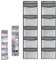 Nadiaen Over Door Storage Organiser 2 Pack Hanging Storage Organiser with 5 Pockets Back of Door Storage Large Capacity Shelves Organiser Storage for Toys for Bedroom, Bathroom, Closet, Wardrobe